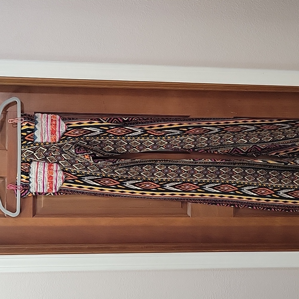 Multicolor Geometric Patterned Pants - Picture 5 of 7